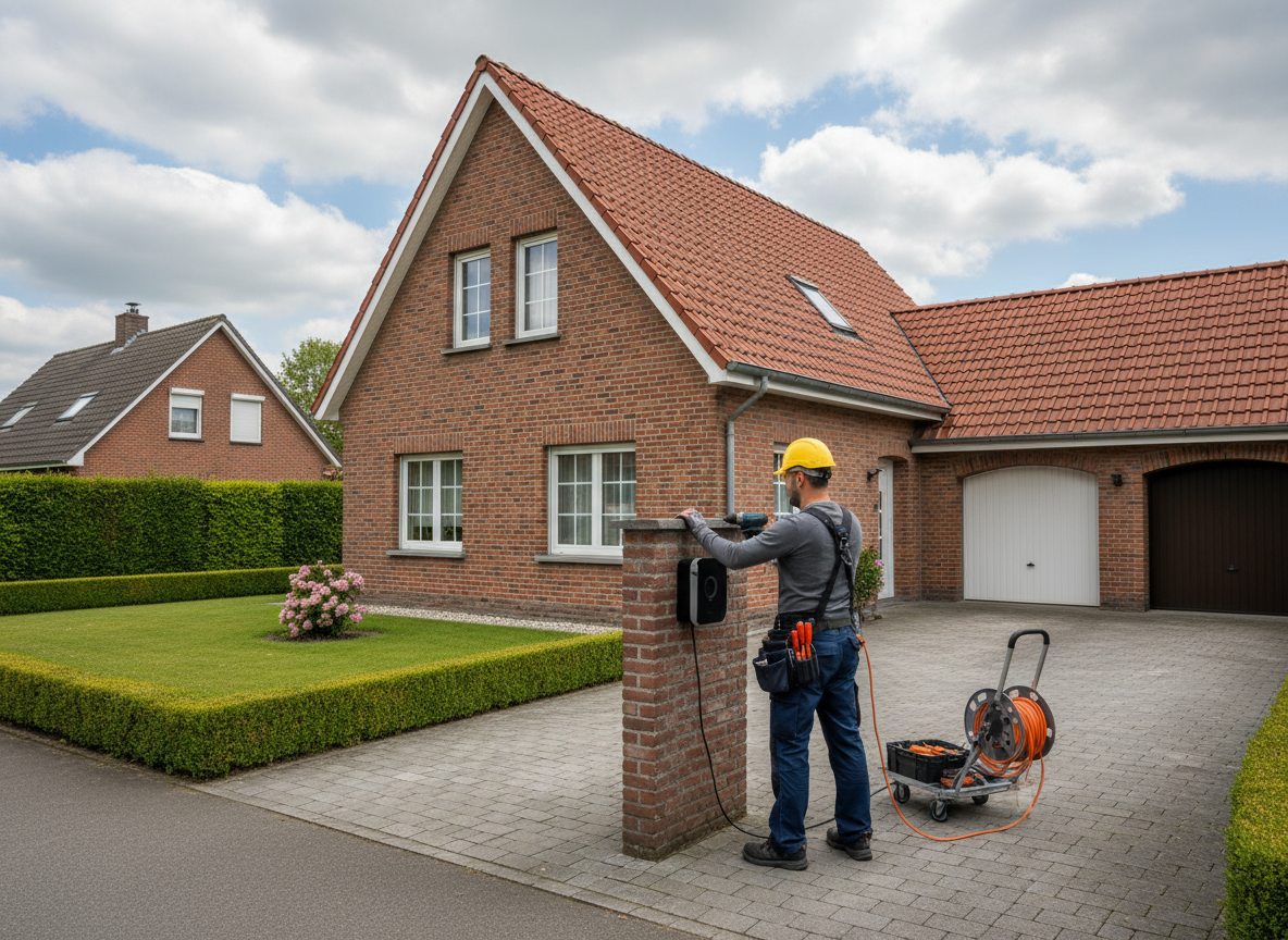 Professionele installatie van laadpaal in de winter